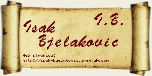 Isak Bjelaković vizit kartica